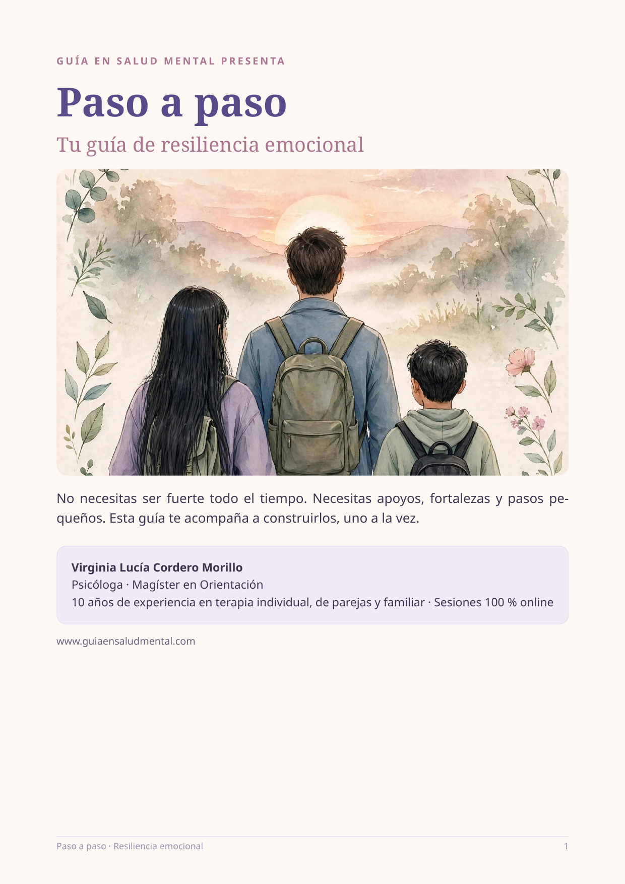 Portada de la guía Paso a paso: tu guía de resiliencia emocional